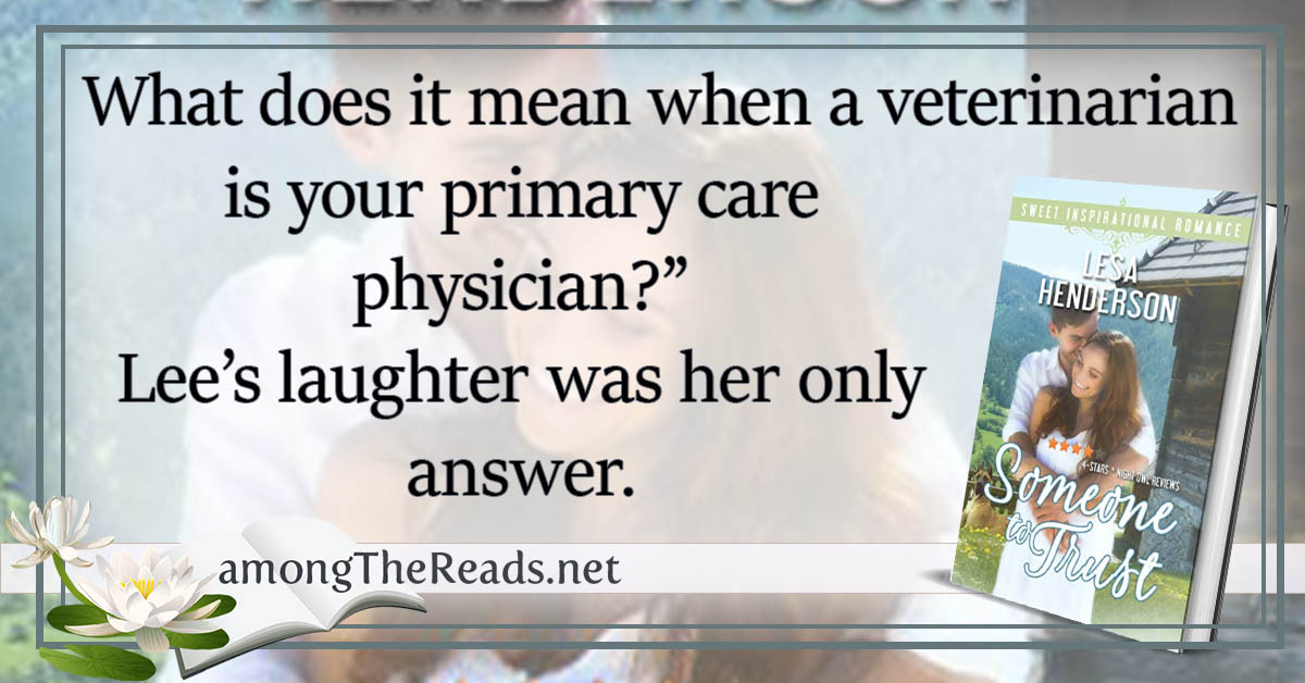 amongthereads's tweet photo. My review of #SomeonetoTrust by Lesa Henderson What does it mean when a veterinarian is your primary care physician?” Lee’s laughter was her only answer. - @LesaHenderson @PelicanBookGrp #ChristianRomance #letsread https://t.co/hGuVoqoX03 https://t.co/1yX31kiGSo