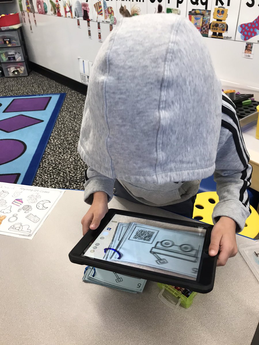 Using QR codes to practice rhyming! #EEpirates #piratefamily #technologyinprek #pirateinnovation <a href="/LCISDeast/">East Elementary</a> <a href="/lcp_it/">LCPTech</a> <a href="/lubbockcooper/">Lubbock-Cooper ISD</a>