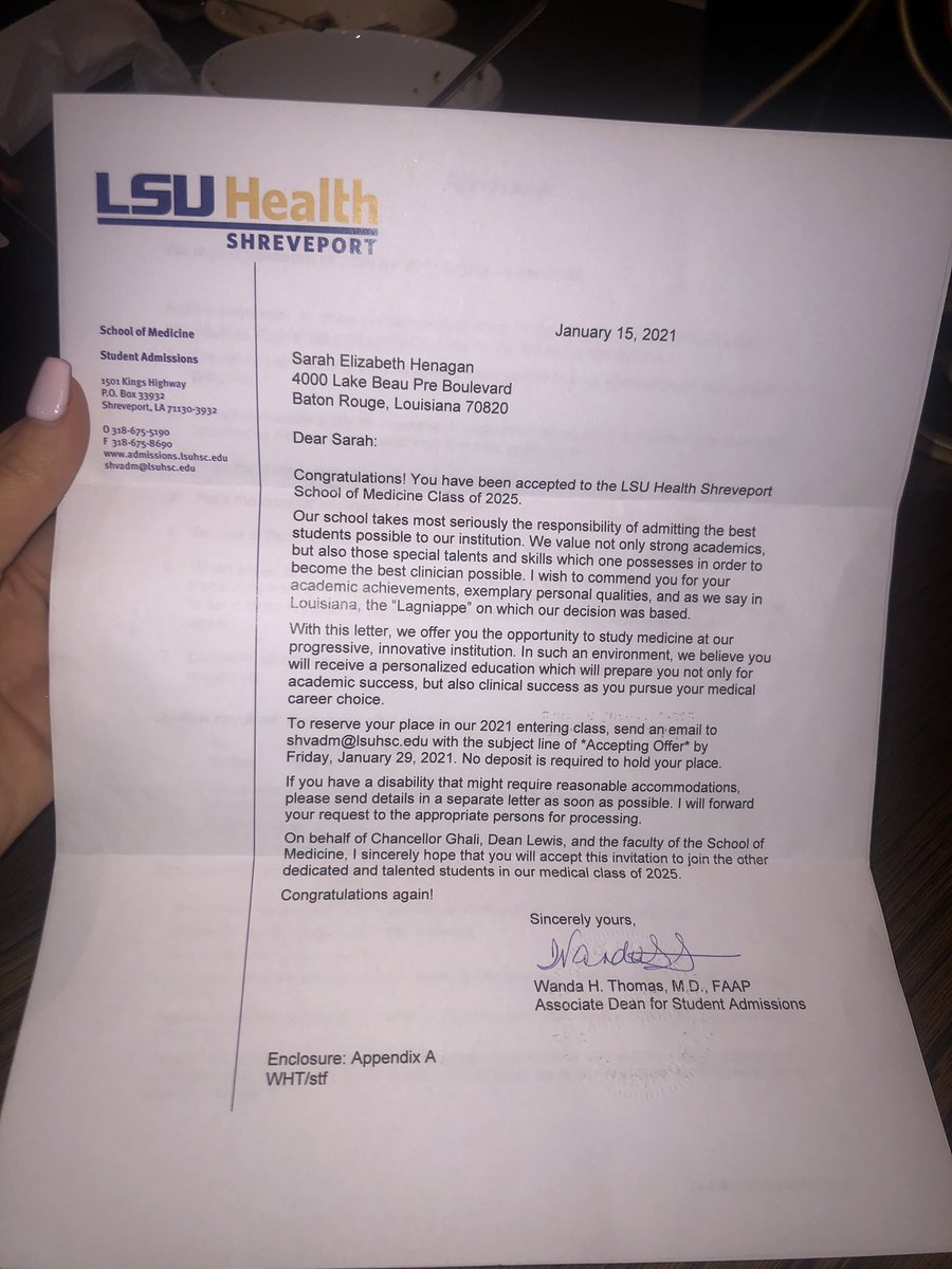 jakehammond34's tweet photo. I couldn’t be happier for my girl making into LSU-S for med-school! All those late night, caffeine-ridden study sessions paid off and I’m so excited to see what the future holds for you! ❤️🤞 https://t.co/VthFFrOjGf