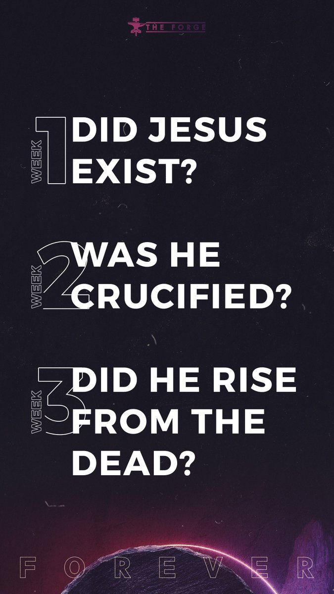 theforgebmt's tweet photo. Ever wonder how credible Christianity is?

Let's talk about it. 
We got a new series starting next week that will take a look at the historical evidence for Jesus. https://t.co/2yRRd2xfR7