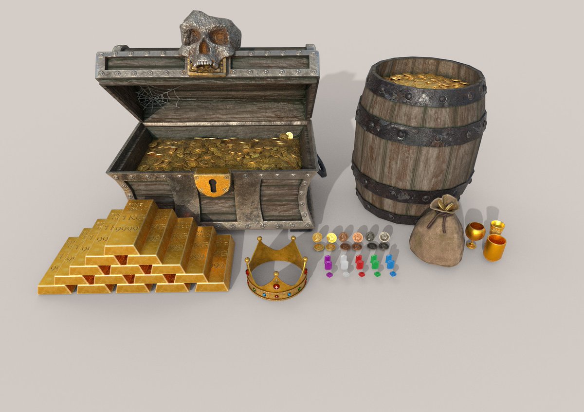 hardideaent's tweet photo. 2021 / 3 / 23 updates

Treasure pack &amp; 2 hand armor.

#3d #pbr #gamedev #armor #treasure #nocopyrightmodel https://t.co/0ugWUhKWbb