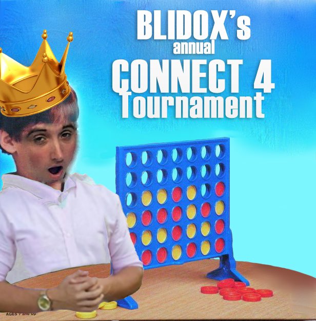 Blidox's tweet photo. IT’S TIME FOR THE FIRST ANUAL 

BLIDOX’s CONNECT 4 TOURNAMENT 

This Sunday https://t.co/zsVRIuYcGD