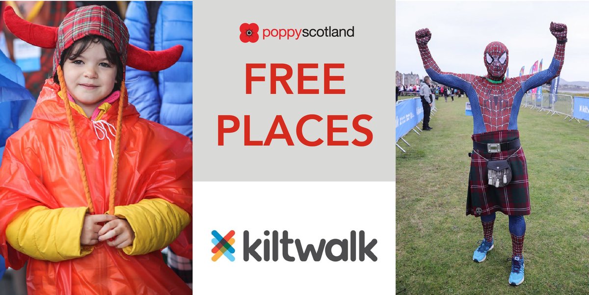 Poppyscotland (@poppyscotland) on Twitter photo We only have a few FREE places for Scotland's Virtual Kiltwalk left. If you're interested in snapping one up, email FundraiseForUs@Poppyscotland.org.uk.
For more information visit poppyscotland.org.uk/walking-events We only have a few FREE places for Scotland's Virtual Kiltwalk left. If you're interested in snapping one up, email FundraiseForUs@Poppyscotland.org.uk.
For more information visit poppyscotland.org.uk/walking-events