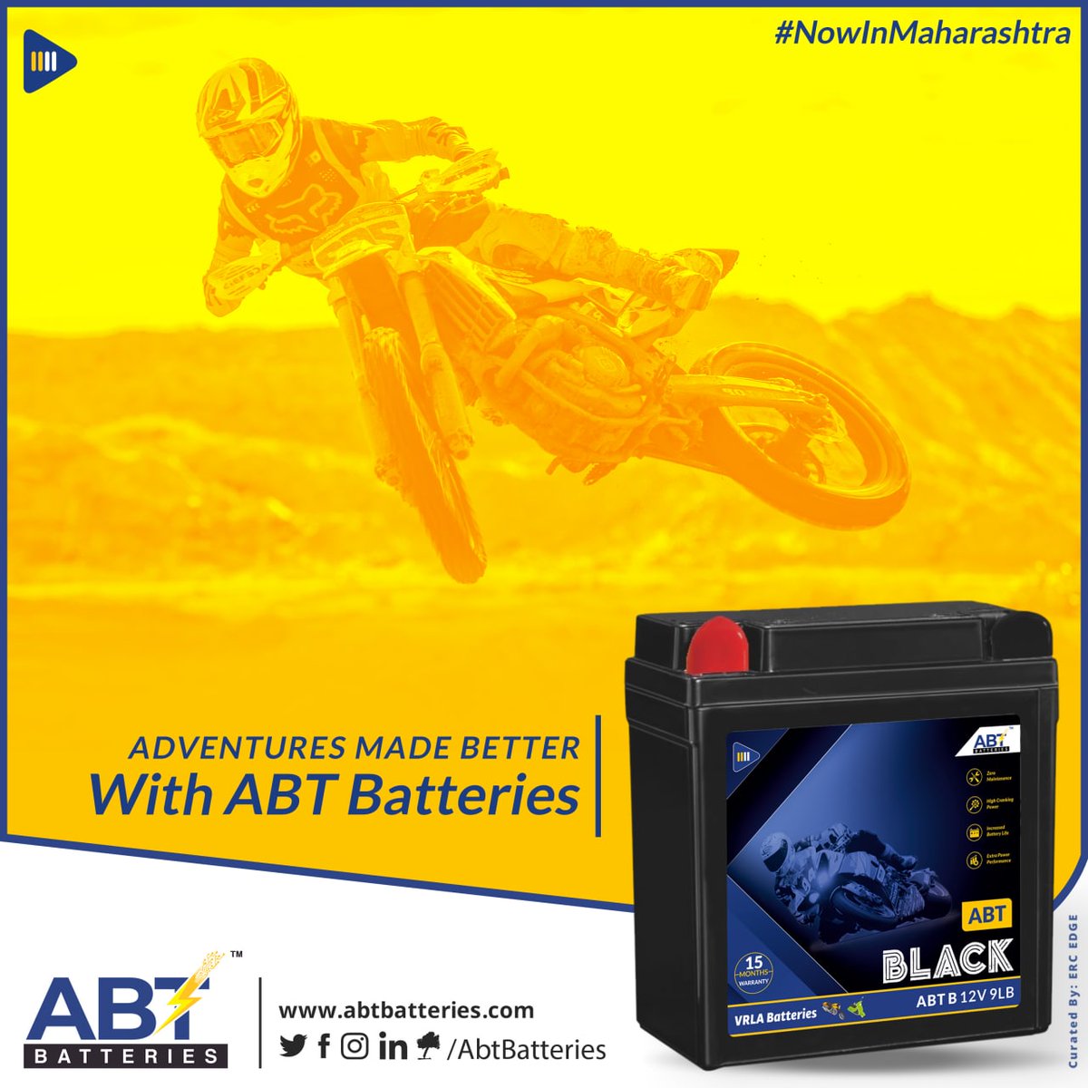 AbtBatteries's tweet photo. Adventures made better with ABT Batteries
Partner with Us | Start Franchise
.
.
.
Visit our website at
https://t.co/39MHAfgw4x
.
.
.
#madeforyou #Forallyouneeds  #twowheelerbatteries #homelightingsystem #weighingscale #spraypump #smfbatteries      #Abtworldofbatteries https://t.co/70m5leht19