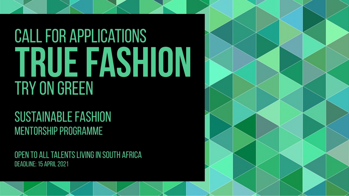 goethejoburg's tweet photo. 📢CALL FOR APPLICATIONS
Are you a talented designer with an interest in sustainable fashion?
"True fashion, try on green" is a mentorship programme aimed at rethinking tomorrow's fashion.
Apply until 15 Apr! 
More info: https://t.co/uTfSFZ9MKP @IF_SouthAfrica  #TryGreen #fashion https://t.co/ycrOLiQlZH