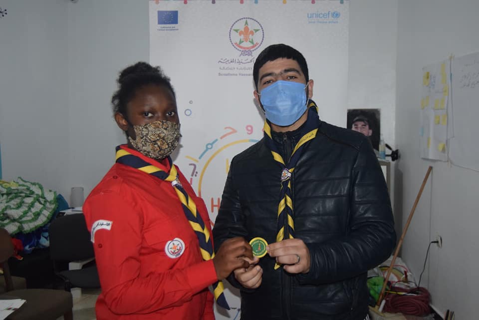 UNICEFMaroc's tweet photo. Les enfants soutenus par #HijraWaHimaya avec appui de @UNICEFMaroc et @UE_au_Maroc continuent leur aventure #Scouts.
Activités de vacances conjointes #Scouts @shmofficielle & #apisf au centre Anjal 2 de Tétouan.
Le vivre ensemble en action! https://t.co/cYWyFZS3Ij
