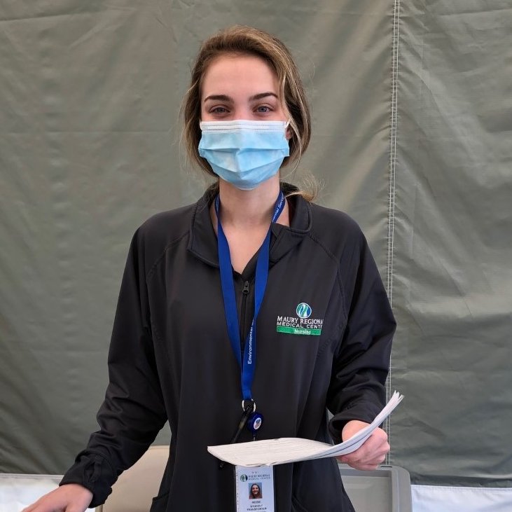 WorkChs's tweet photo. WBL Spotlight goes to Reese Albright at Maury Regional Medical Center! Reese is getting real world experience and training in her career industry of choice. #WBLinTN @CHSLionNation @MCPSCTE @MauryCoSchools #GraduatingSoon #SettingGoals https://t.co/5rmE2NvMGy