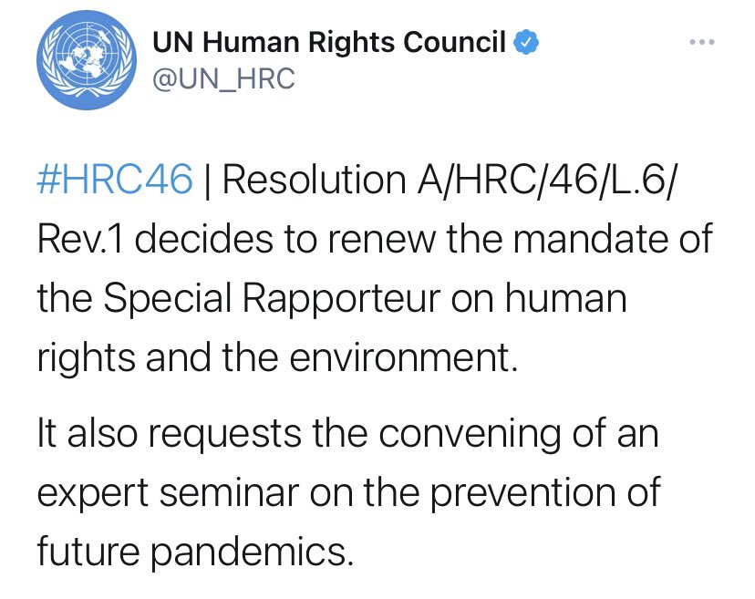 costarica_ungva's tweet photo. The #46HRC renewed the mandate of human rights and environment. Costa Rica🇨🇷 welcomes the adoption by consensus of the resolution that it had the honor to facilitate on behalf of the core group. Biodiversity is necessary for the enjoyment of human rights. @SREnvironment https://t.co/UXgsrkrmho