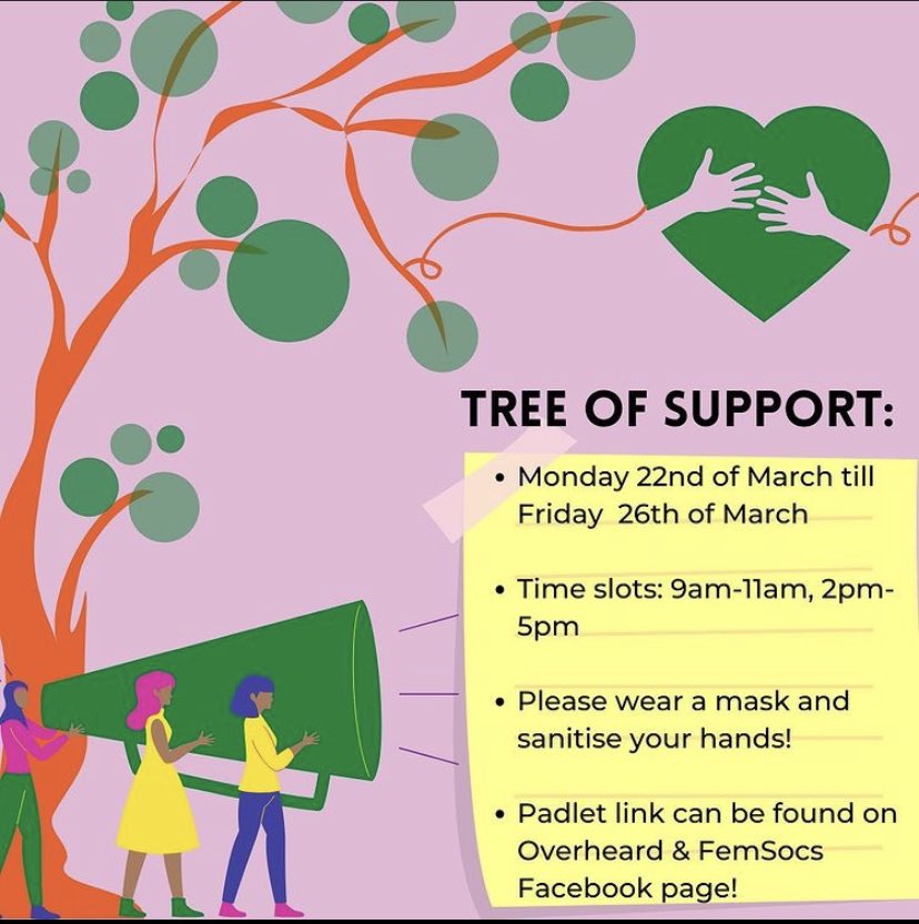 Managed to visit the <a href="/ExeterFemSoc/">Exeter FemSoc</a> tree of support today and it was absolutely incredible. The messages of support were so empowering and I encourage you to go &amp; have a look if you are on campus this week! Thank you to <a href="/exeactivities/">exeactivities</a> and FemSoc for this wonderful initiative!💚🌳
