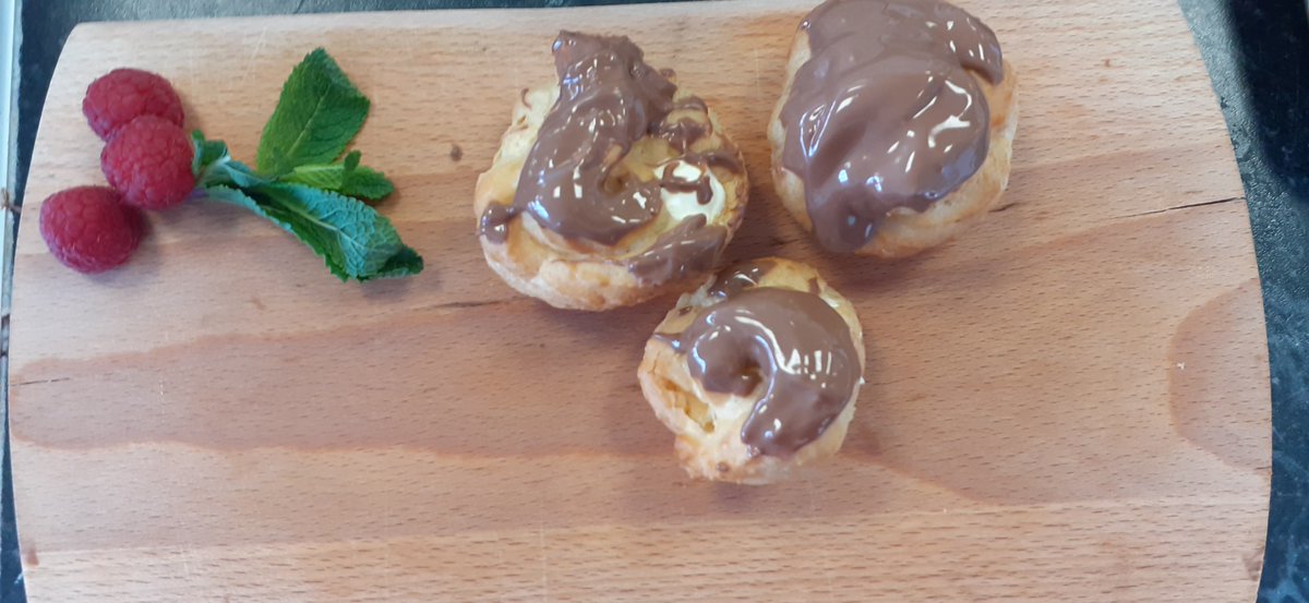 Perfect profiteroles from year 9 today, showing mastery in the art of choux pastry 😊 #dreamingbig #bakingtheworldabetterplace