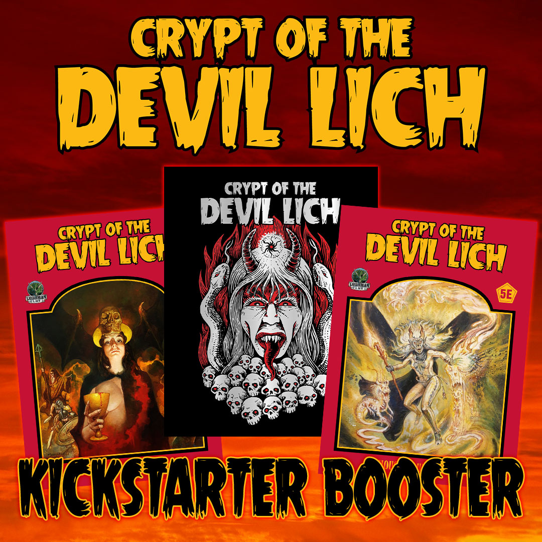 GoodmanGames's tweet photo. Crypt of the Devil Lich Kickstarter Booster
https://t.co/C24h5y3PsG
#GoodmanGames #DevilLich #Kickstarter #5E #DnD https://t.co/gehOoWpBD6