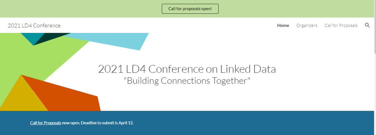 fcshrossio's tweet photo. ‼️Save the date‼️

📌2021 LD4 Conference on Linked Data

🗓️Submissão de papers até 12 de abril 2021

Participação (oradores e assistência): gratuita

🔗https://t.co/TidoIQzlSk

#Data #DataVisualization #Linkdata #Heritage #impact https://t.co/LDEdNWpiDn