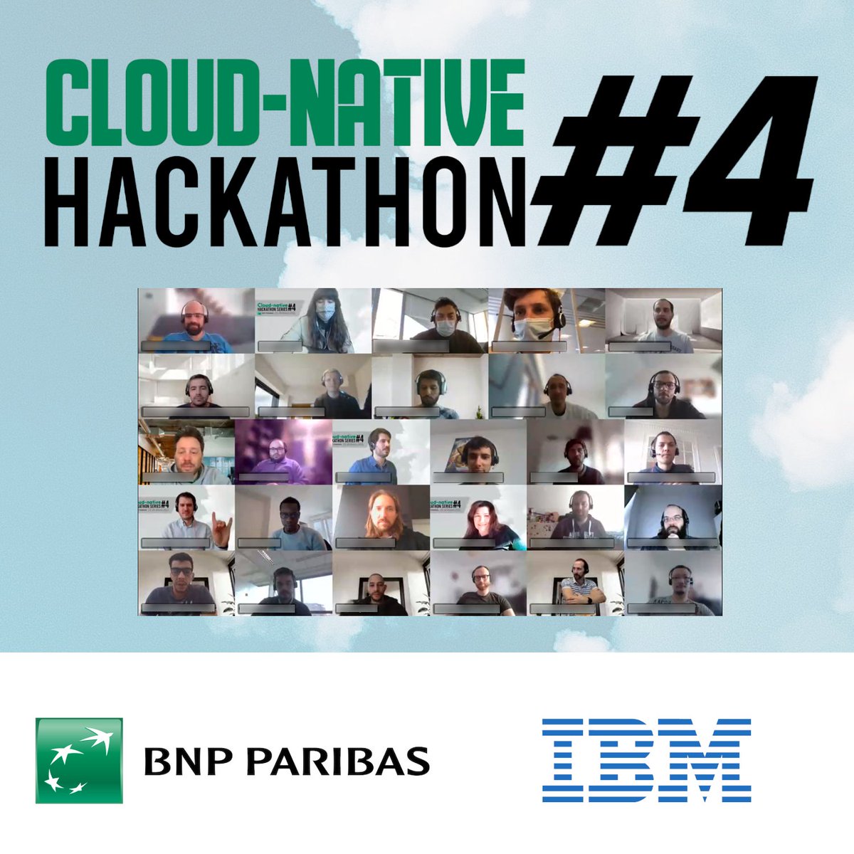 GDussutour's tweet photo. BNP Paribas en collaboration avec IBM France vient de lancer la 4ème édition de son Cloud-native Hackathon à distance ! Une belle occasion d'innover en seulement 4 jours ! Bon courage à tous les participants ! #IBMCloud #Cloudtransformation #Cloudnativetechnologies https://t.co/Nxa7ixK5Fd