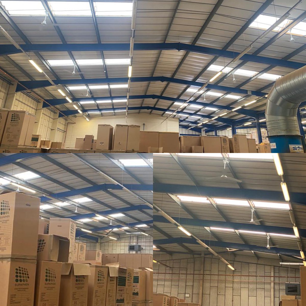 DruggittHarding's tweet photo. We upgraded the Heating in one of our good clients warehouses recently. Installation of Two Heaters with controllers and Six low velocity destrat fans with controller. Electrics done by @IES__LTD👌🏼💯
#DandHGroup #Druggittandharding #ChristopherDunphyEcclesiastical #FamilyBusiness https://t.co/QaIv4INdns