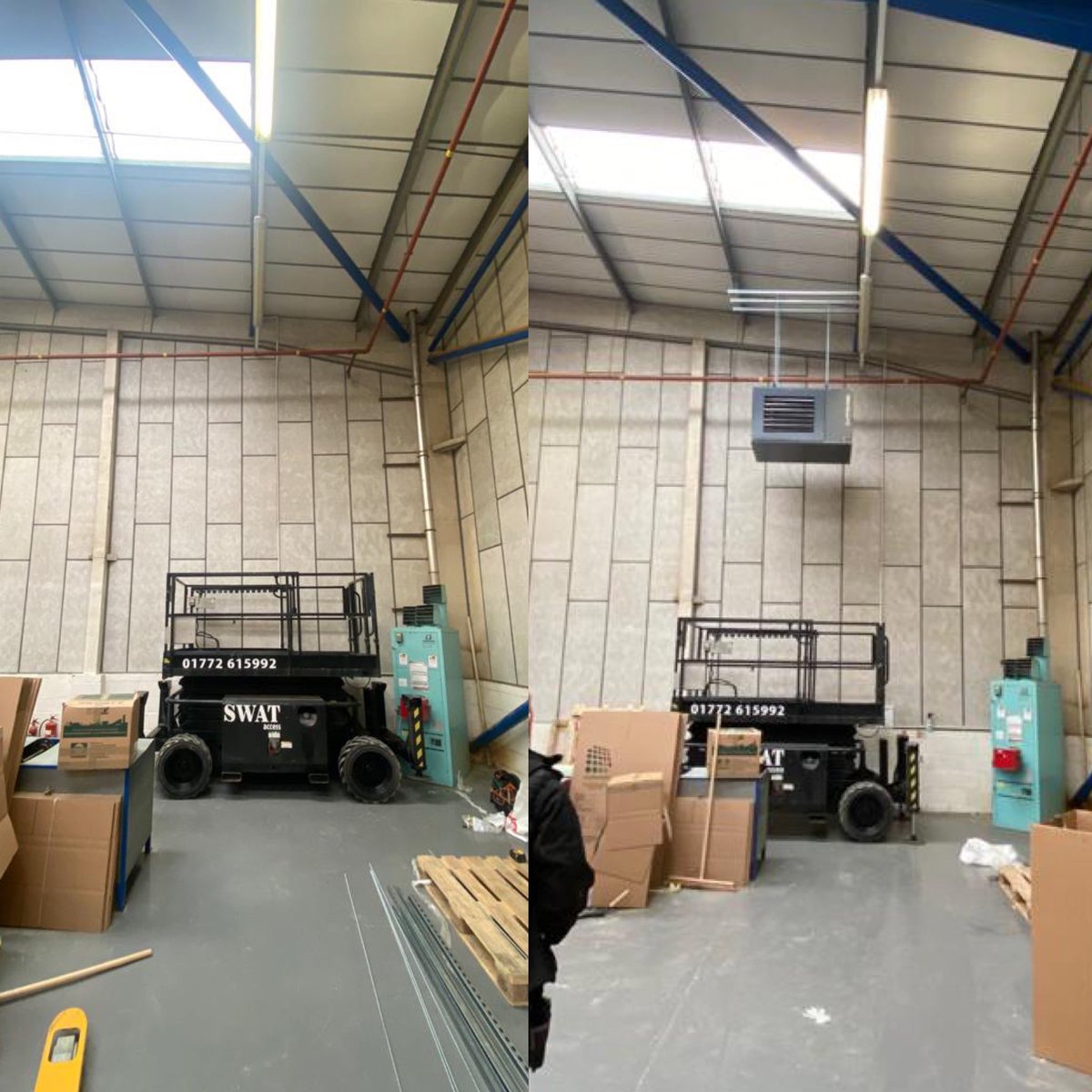 DruggittHarding's tweet photo. We upgraded the Heating in one of our good clients warehouses recently. Installation of Two Heaters with controllers and Six low velocity destrat fans with controller. Electrics done by @IES__LTD👌🏼💯
#DandHGroup #Druggittandharding #ChristopherDunphyEcclesiastical #FamilyBusiness https://t.co/QaIv4INdns