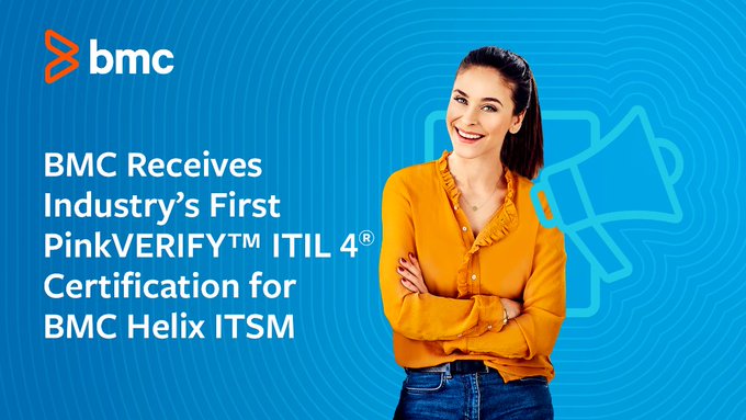BMCSoftware's tweet photo. Did you know? #BMCHelix was the first ITSM toolset to be ITIL 4-certified by #PinkVERIFY 🏆
BMC Helix is the ideal platform to fulfill your vision for next-generation service management based on cognitive technology. Learn more: https://t.co/EeUSC1KLpx
@theitilexperts https://t.co/yqfehkiPeO