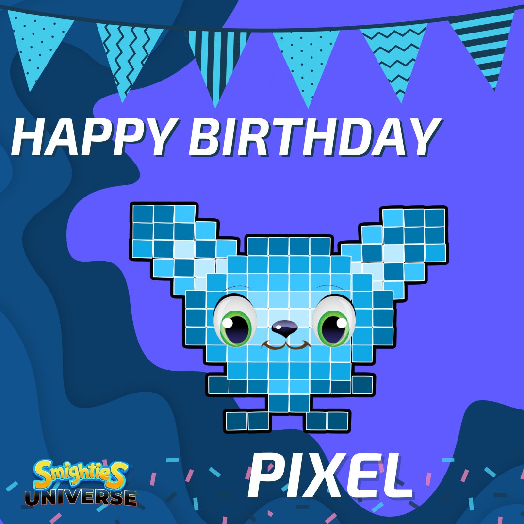 SmightiesU's tweet photo. It's Pixels birthday!  🎁 

#smighties #smightiesuniverse #smighty #digitalcollectibles #NFT #NFTs #blockchain #crypto #happybirthday https://t.co/1Y455uFsg4