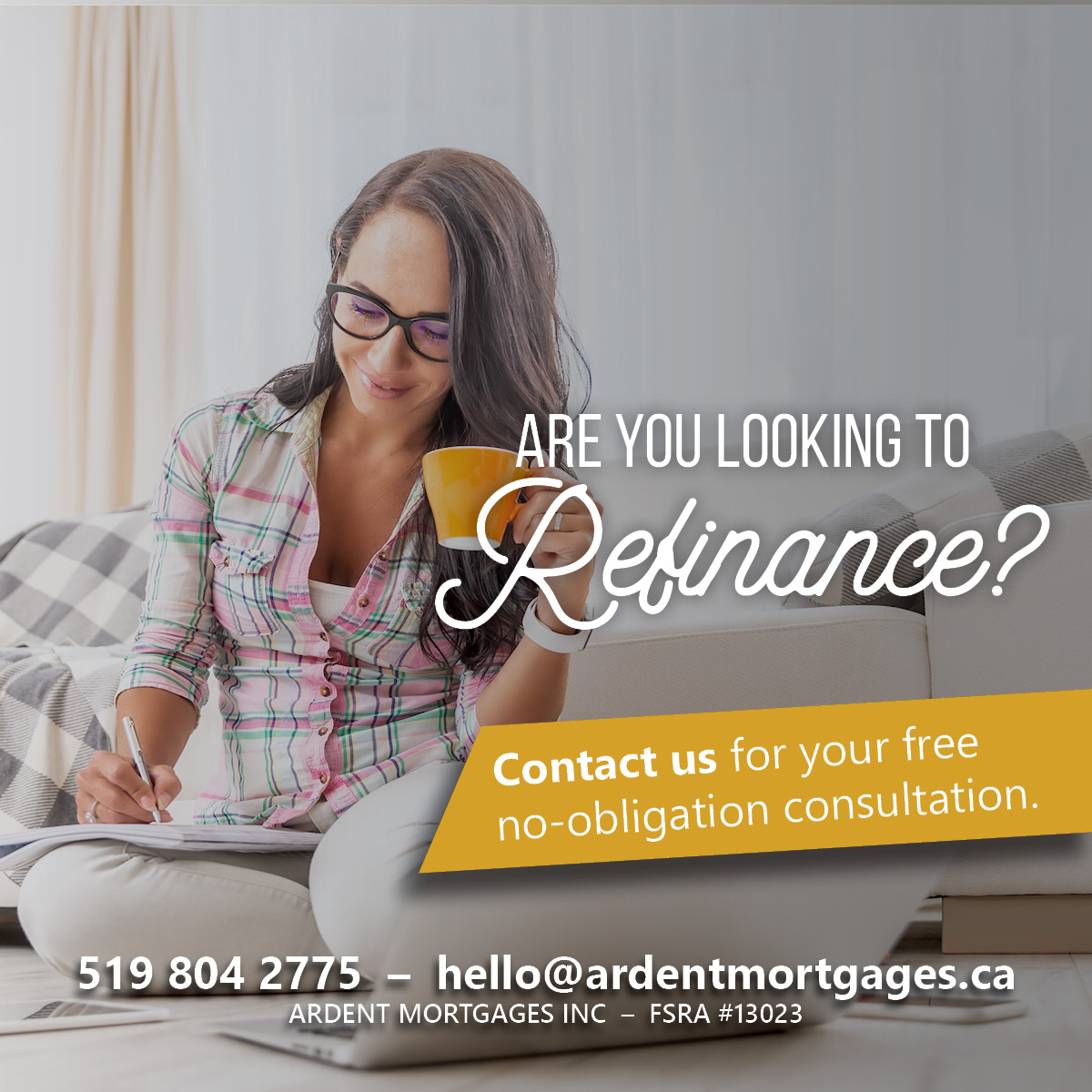 Are you looking to consolidate and clear up some of your debt? We can help wrap up your debts into one loan, lower your monthly mortgage payments, or even help pay off your mortgage faster.

Contact us today to learn more.

📧 hello@ardentmortgages.ca
🌐 ardentmortgages.ca