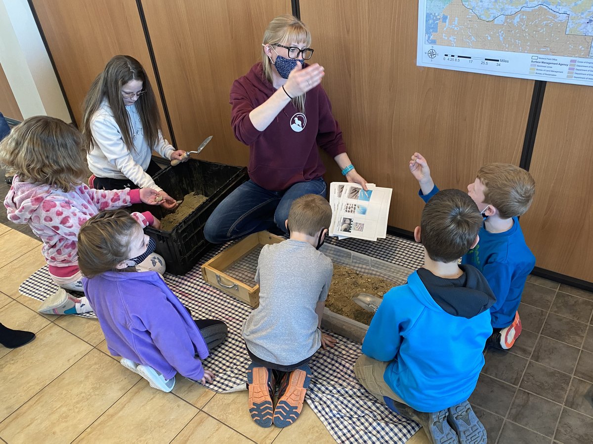 The Worland Field Office was honored to participate in Washakie Museum and Cultural Center's STEAM Saturday! Stacey, Joe and Darci gave kids a taste of what it's like to be a BLM geologist, paleontologist and wildlife biologist. <a href="/WashakieMuseum/">Washakie Museum</a>
