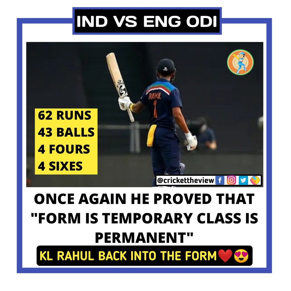CricketTheView's tweet photo. #KLRahul #INDvENG #cricketview https://t.co/TaYPUZ5oKA