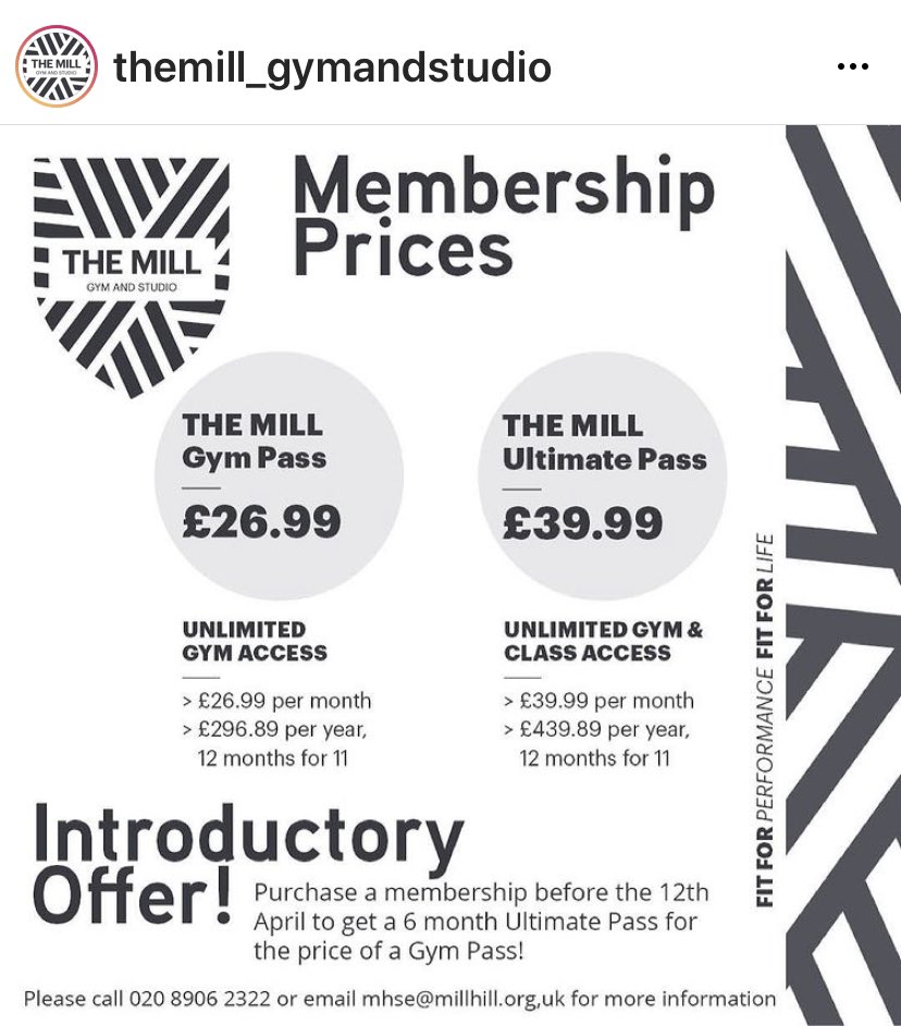 Brand new gym The Mill opening in April. Great intro offers, follow @themill_gymandstudio on Instagram for updates and details!