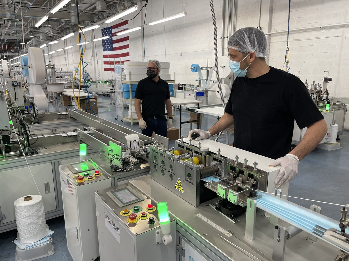 JosePepeDiaz305's tweet photo. Today, I had the pleasure of visiting @DemeTech, a family-owned business producing over 4 million masks &amp; vital medical supplies a day. Thank you to VP Luis Arguello Jr. &amp; staff for hosting me. Proud to have one of the top PPE manufacturers in the nation located in #District12. https://t.co/RbAdiUdQ9D