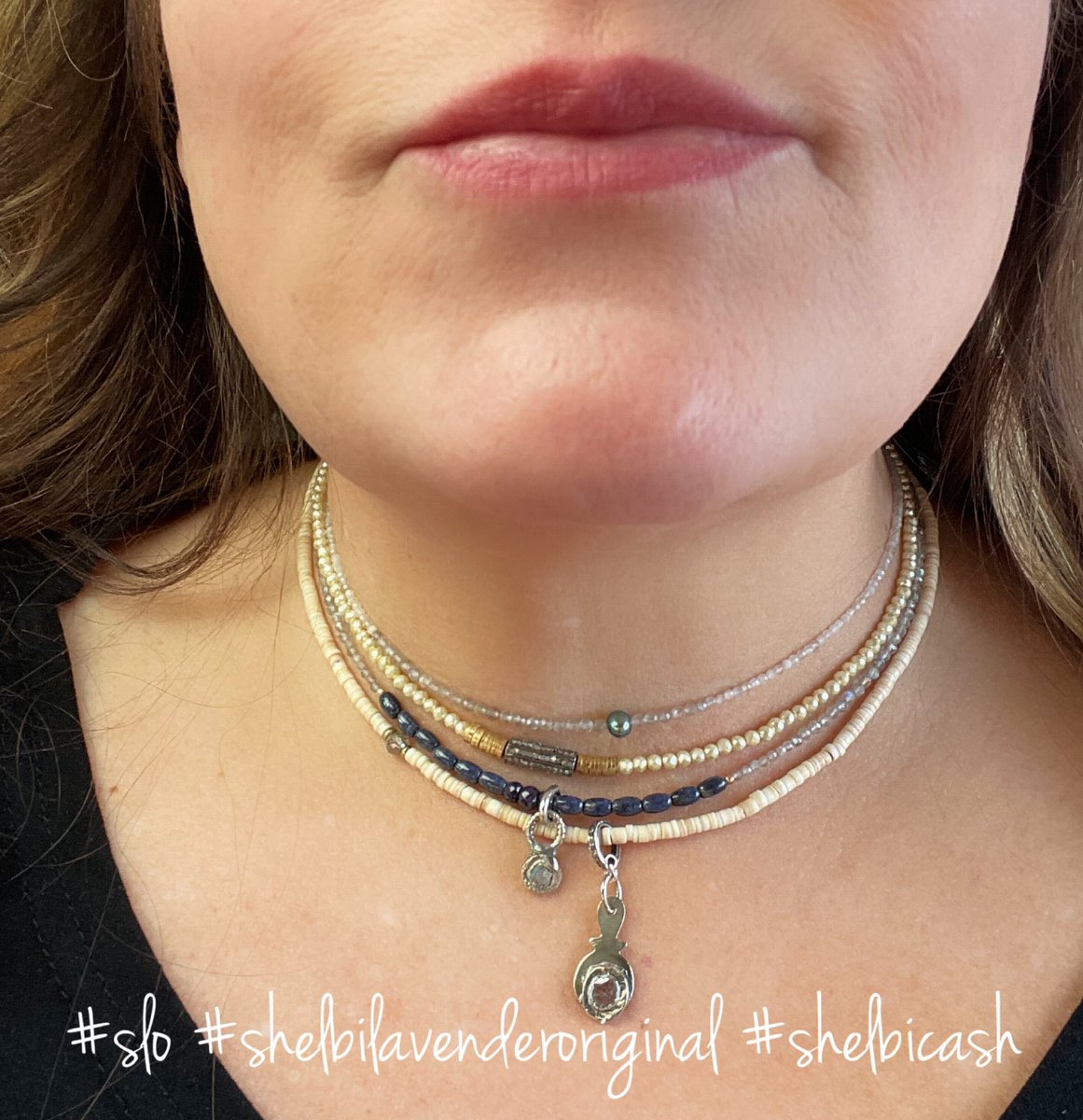 shelbilavender's tweet photo. #todaysstack #slostackers #shelbilavenderoriginal #shelbicash #risecutdiamonds #facetedpearls #sapphires #tahitianpearl #puka https://t.co/m82rwoomxX