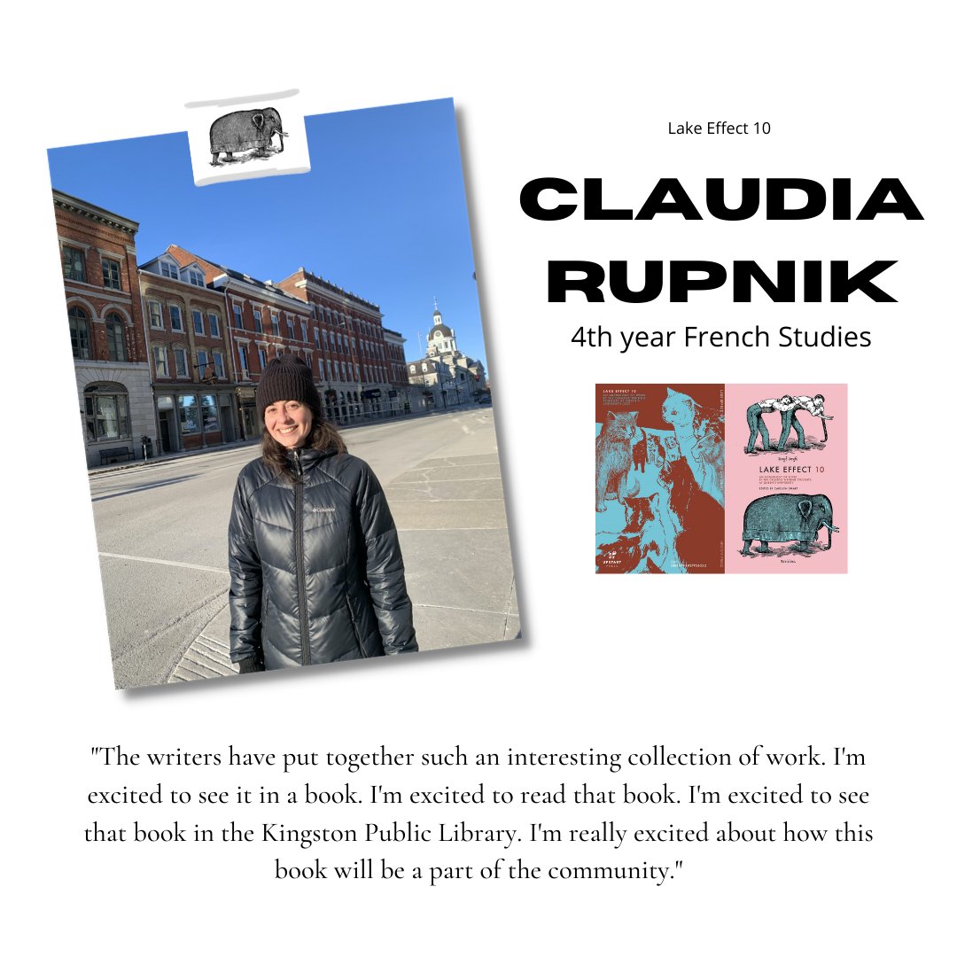 10_effect's tweet image. Our anthology launches in just over two weeks! Here's an introduction to and excerpt from one of our contributors to Lake Effect 10, Claudia Rupnik.

@claudrupnik @QueensCWRI