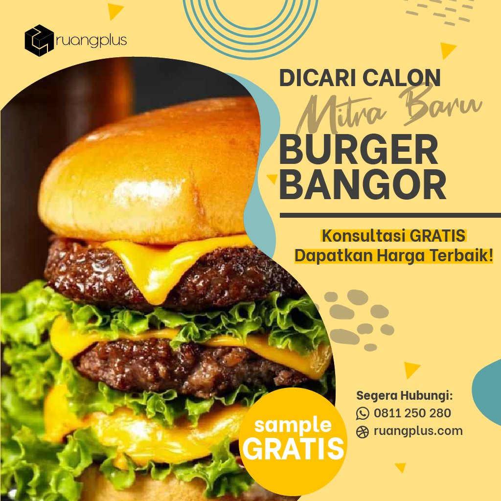 ruangplus's tweet photo. Burger Bangor masih membuka kesempatan untuk Kakak yang mau bergabung melalui kemitraan!

Ini adalah peluang usaha yang memiliki banyak potensi karena produknya diminati banyak anak muda 👌🏻

Kualitas produk dan pelayanannya tidak diragukan lagi!

Segera hubungi kontak kami ya! 😉 https://t.co/RLsnZ6IWr5