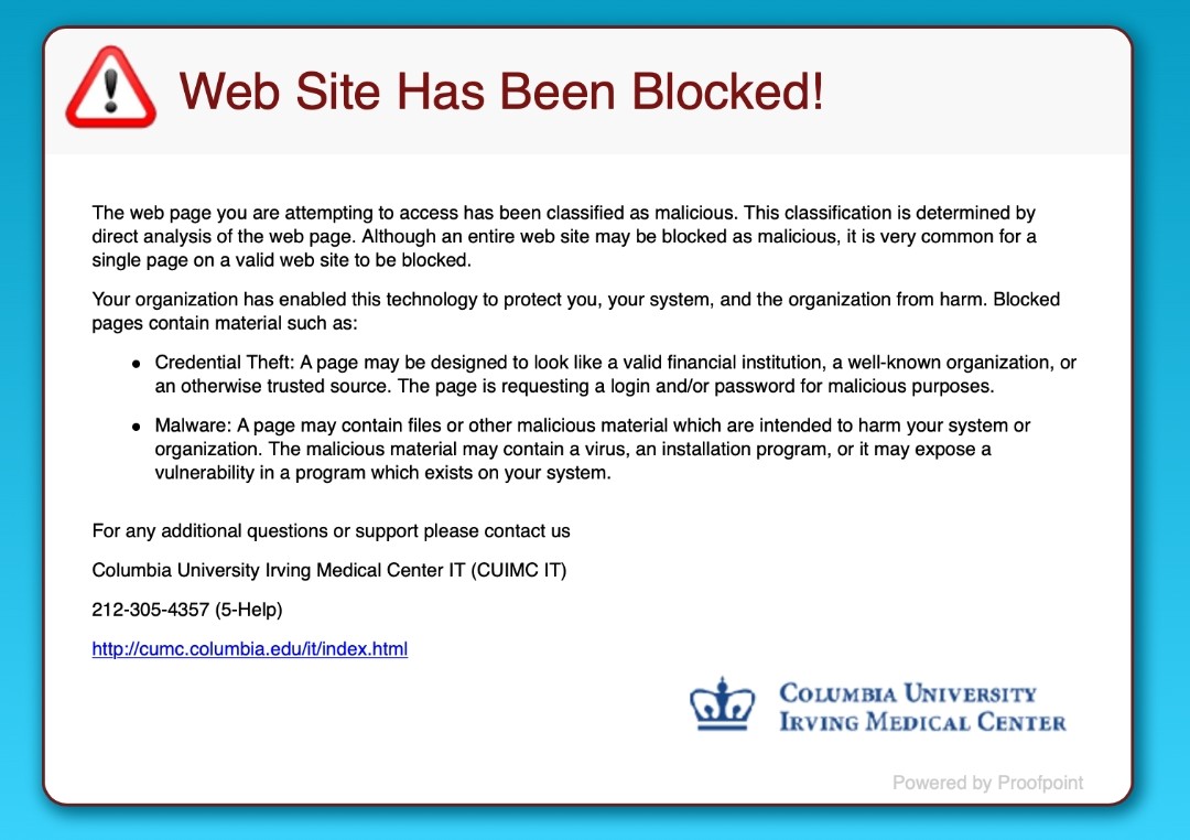 Columbia has caught on and is blocking the faculty letter and flagging it as malicious even though it is just a google form. What is malicious is supportive faculty who want to protect student-workers from abuse being blocked by their own university <a href="/C_AWDU/">retired Columbia AWDU (2018-2022)</a>
