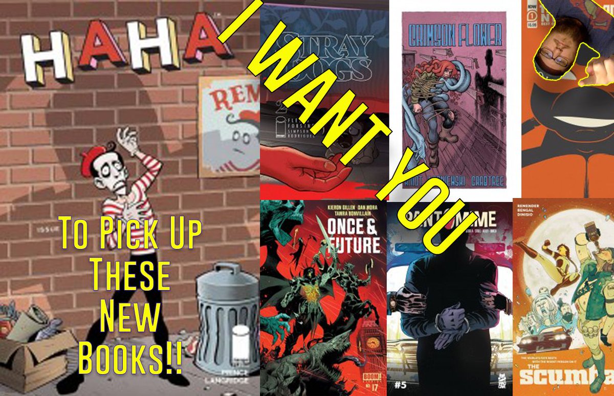 CBPoser's tweet photo. I Want YOU to check out which books I'm snagging tomorrow at my LCS, and why I think you should read them along with me!  Come check out the #WeeklyPull which is premiering LIVE on my youtube channel today at 12:15e/11:15c. https://t.co/gAlc8k0ro4 https://t.co/b79keZFERn