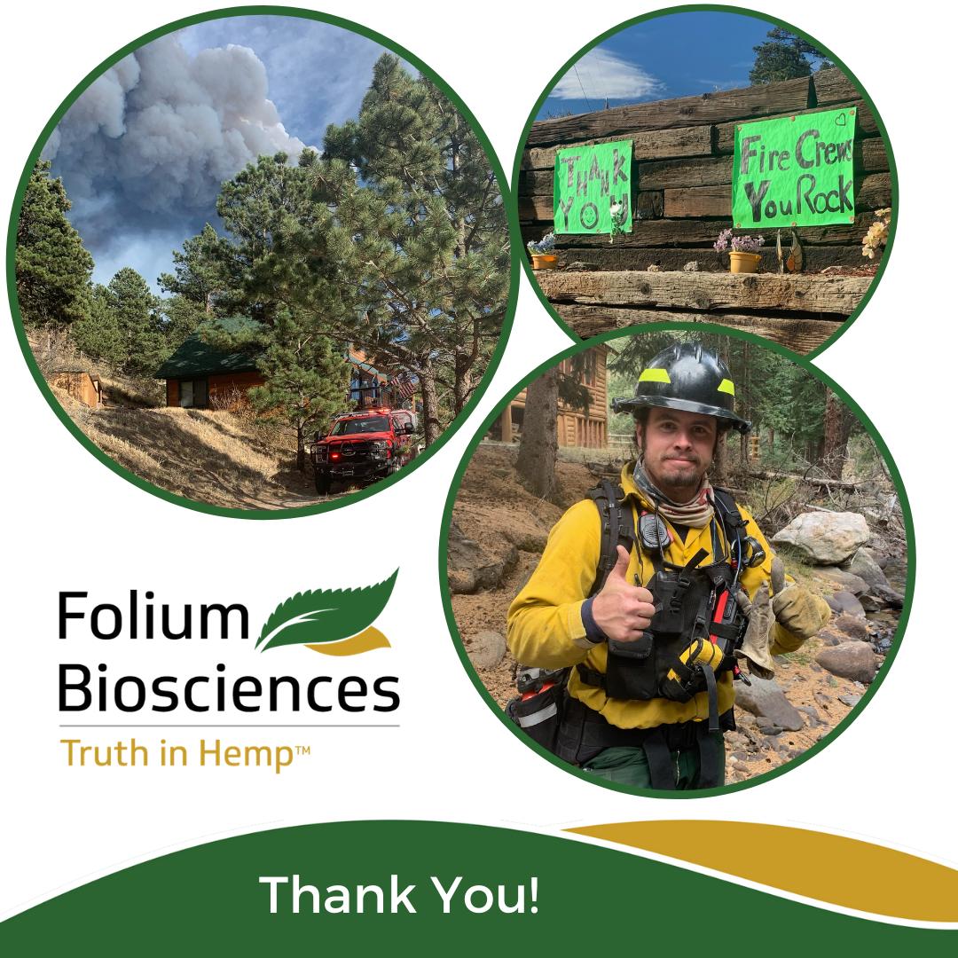 Foliumbiosci's tweet photo. Thank you to the Folium Biosciences team for your support while I have been deployed with the Rocky Ford Fire squad fighting the Cameron Peak Fire. I appreciate the financial support you have provided me and helping in covering my duties at Folium. Thank you! #cameronpeakfire https://t.co/bvLHmyt29I