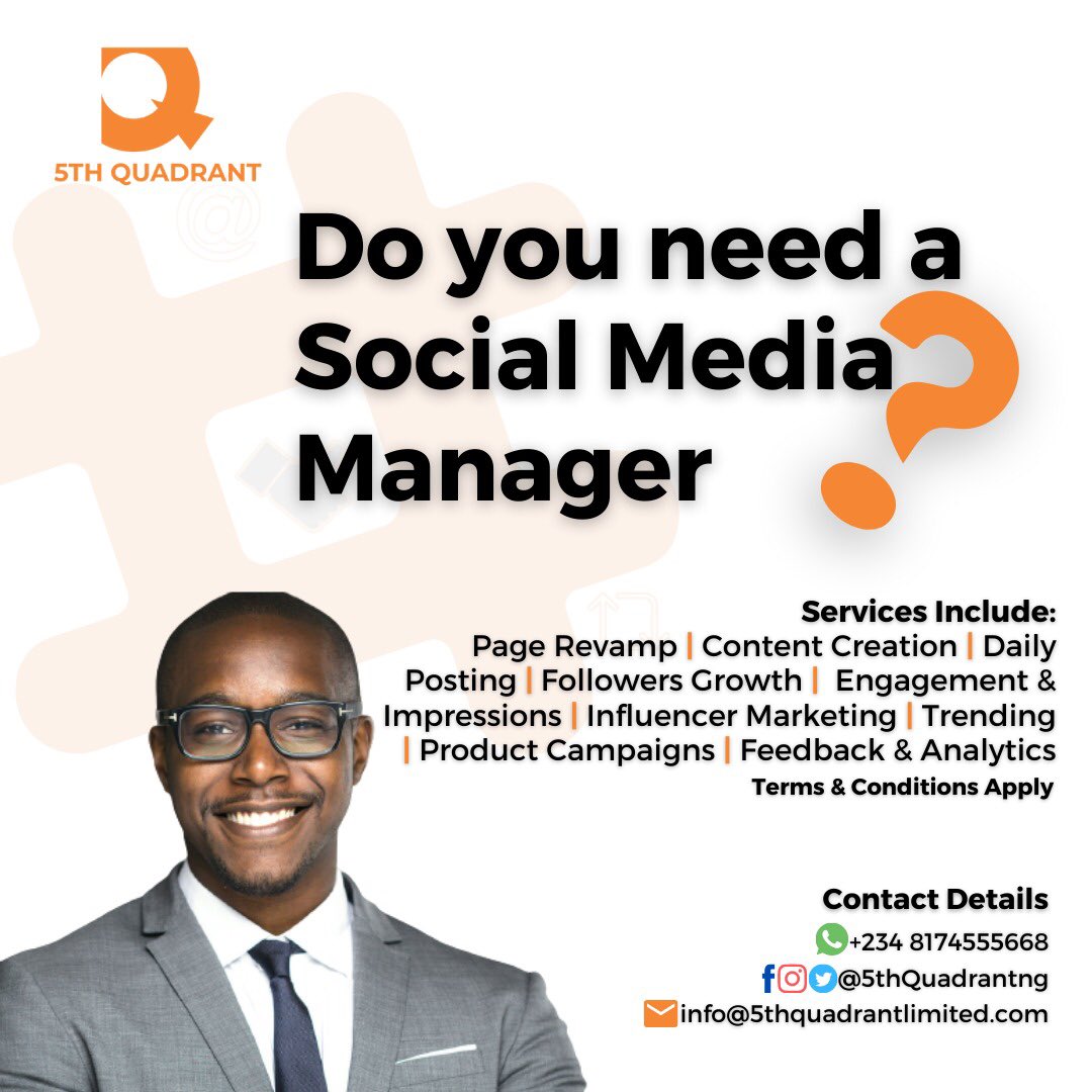 5thquadrantng's tweet photo. Do you work 9-5?
Are you an entrepreneur with multiple business and deadline?
Is your brand struggling with engaging with its online audience?

Let our creative team take that burden off you.

WhatsApp Number: 08174555668 https://t.co/D4JXcxqlPT