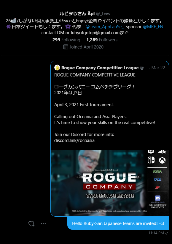 SC12hit's tweet photo. @RogueCompany @ScottGandhi @superstrunz @DipptonS @CondemnedDayz @sandrin_8 @blahify ASIA/OCE Community Tournament :) https://t.co/SFrU5mvbyb