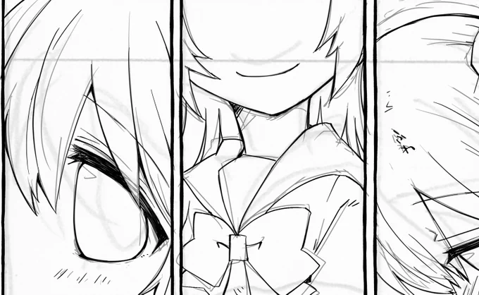 本日の進捗はよしルビ下書き終わってペン入れ途中 