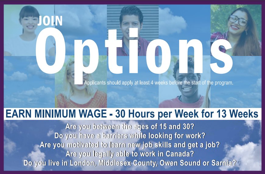 wesforyouth37's tweet photo. Join "Options!":
This program is a 13 week paid employment program for youth between the ages of 15-30 years old who have disabilities and/or barriers in obtaining employment. Barriers can include a lack of experience, anxiety, not knowing where to begin etc. @LEADSEmployment https://t.co/ErtzKSmTfR
