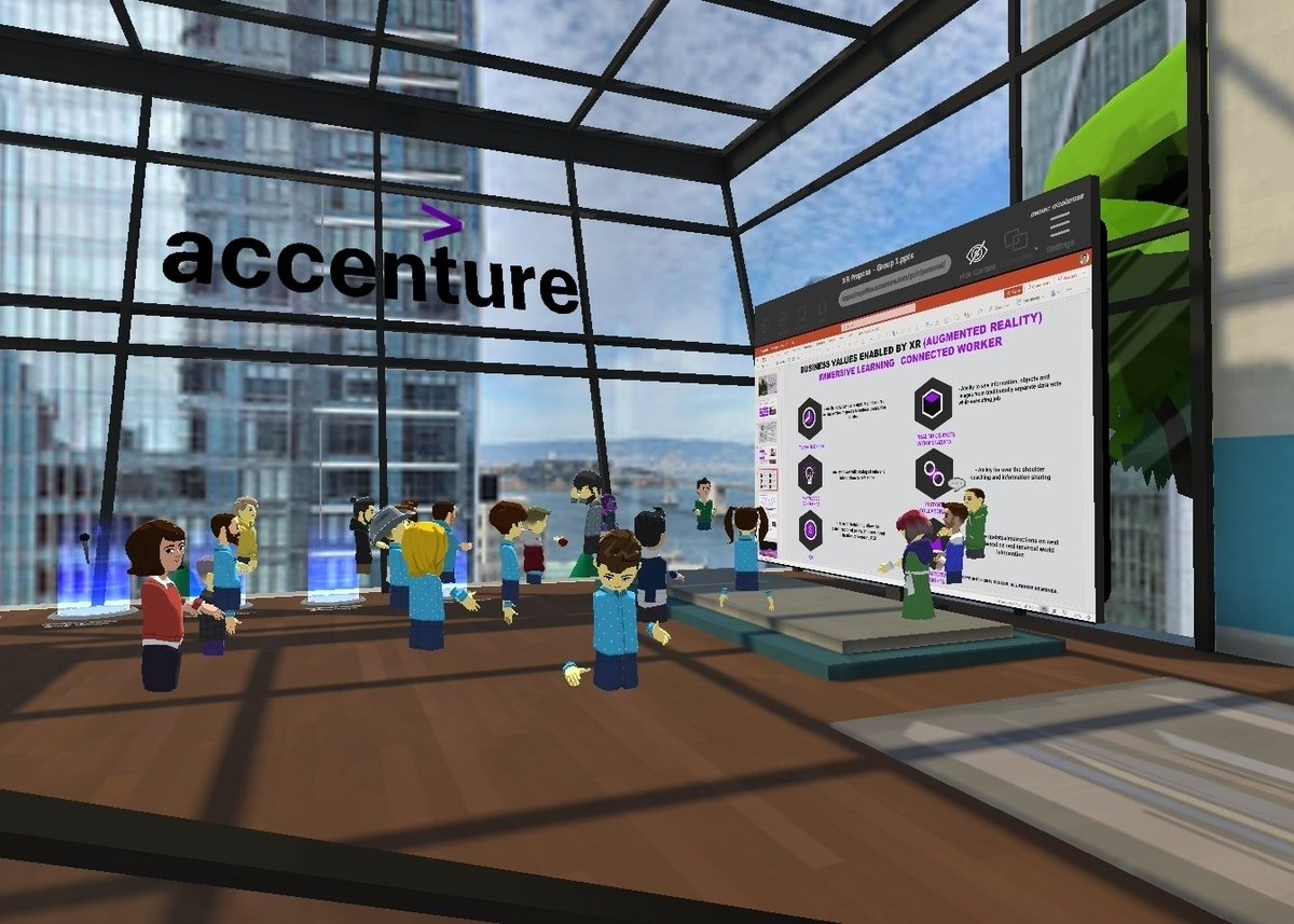 VincentGuigui's tweet image. I enjoyed so much doing a Extended Reality presentation in VR with @Accenture colleagues from across the globe.

So immersive and lifelike.

Thanks @AltspaceVR 
#NthFloor #VR #ClientPitch #MixedReality #ExtendedReality