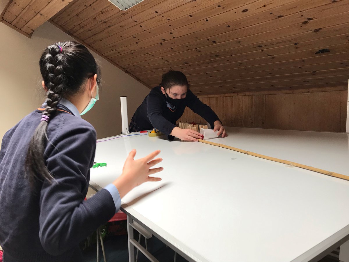 StSwithunsGirls's tweet photo. Our #StSwithunsL5 scientists have been making a Rube Goldberg machine today. #StSwithunsScience #StSwithunsPhysics #StSwithunsItsWhoWeAre https://t.co/dHn4d2ZztD