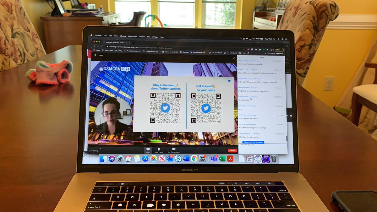 Jealous of you guys attending #GSMCON2021 with multiple screen setups. I’ve got... baby socks.

Cue once a year endless stream of conference tweets!