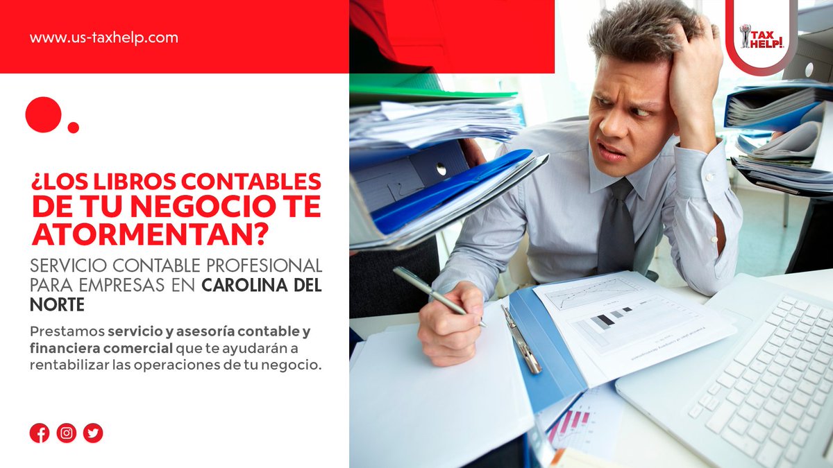 TaxHelpsUs's tweet photo. QUE LOS LIBROS CONTABLES NO TE ATORMENTEN 🇺🇸📚🧾🧮💸
☎️ Llámanos ahora: 919-925-3600

#TaxHelp #Contabilidad #RaleighNC #ContabilidadPersonal #ContabilidadComercial #ContabilidadFinanciera #PersonalAndCommercialAccounting #LibrosContables #ContabilidadDeNegocio https://t.co/pSzeHNcvmJ