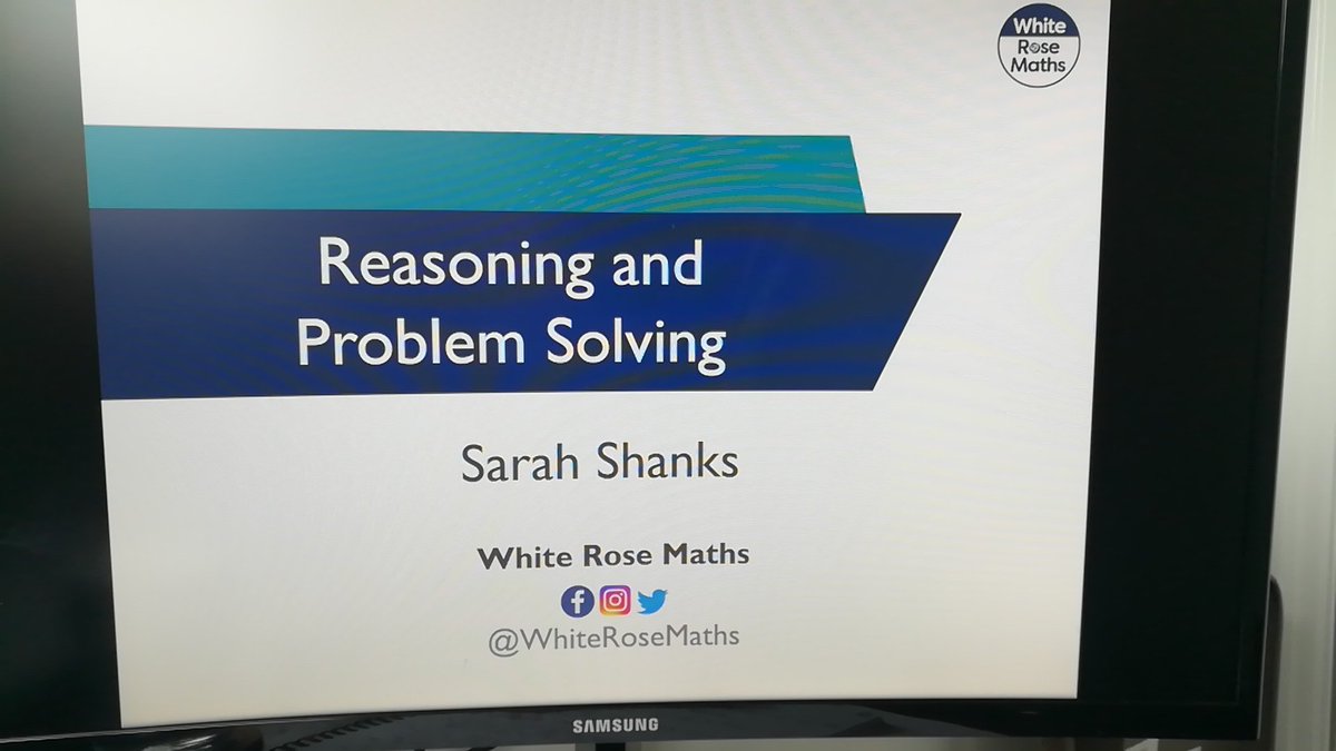Sarah_Shanks_'s tweet photo. So excited to start up the @WhiteRoseMaths Eventbrite webinars and what a treat this evening to be delivering this. I can't wait to meet all the delegates and engage in some professional discussions.
#ReasoningAndProblemSolving
#CPD https://t.co/p6EH0w4M2b