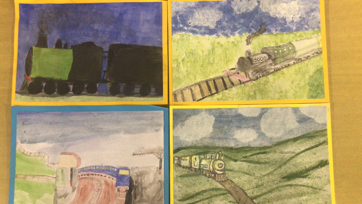 pennykhamilton2's tweet photo. @MonktonParkSch Well done everyone who entered the Chippenham Railway Station Art Competition. Here are a few of the fabulous entries which have been sent in. @pinemartenclass @MrP_Badgers @Foxesclass1 @ClassofOwls @MrSquirrel77 https://t.co/s4qM7YJE3q