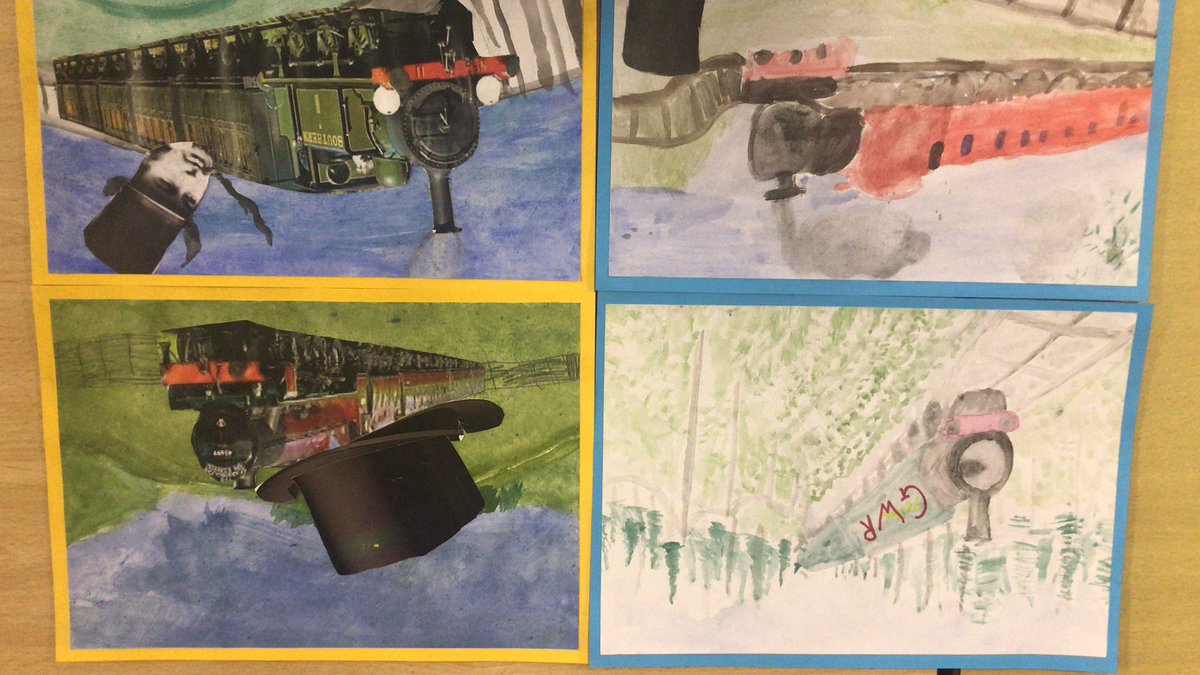 pennykhamilton2's tweet photo. @MonktonParkSch Well done everyone who entered the Chippenham Railway Station Art Competition. Here are a few of the fabulous entries which have been sent in. @pinemartenclass @MrP_Badgers @Foxesclass1 @ClassofOwls @MrSquirrel77 https://t.co/s4qM7YJE3q