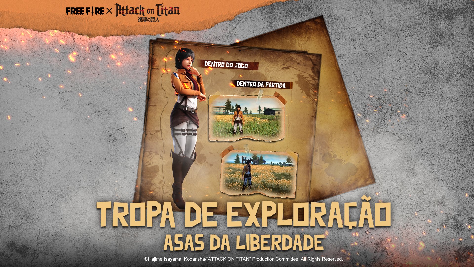 Garena Free Fire - A skin feminina Tropa de Exploração é fiel ao uniforme  do anime e uma combinação perfeita com o Free Fire! #EntreguemSeusCorações