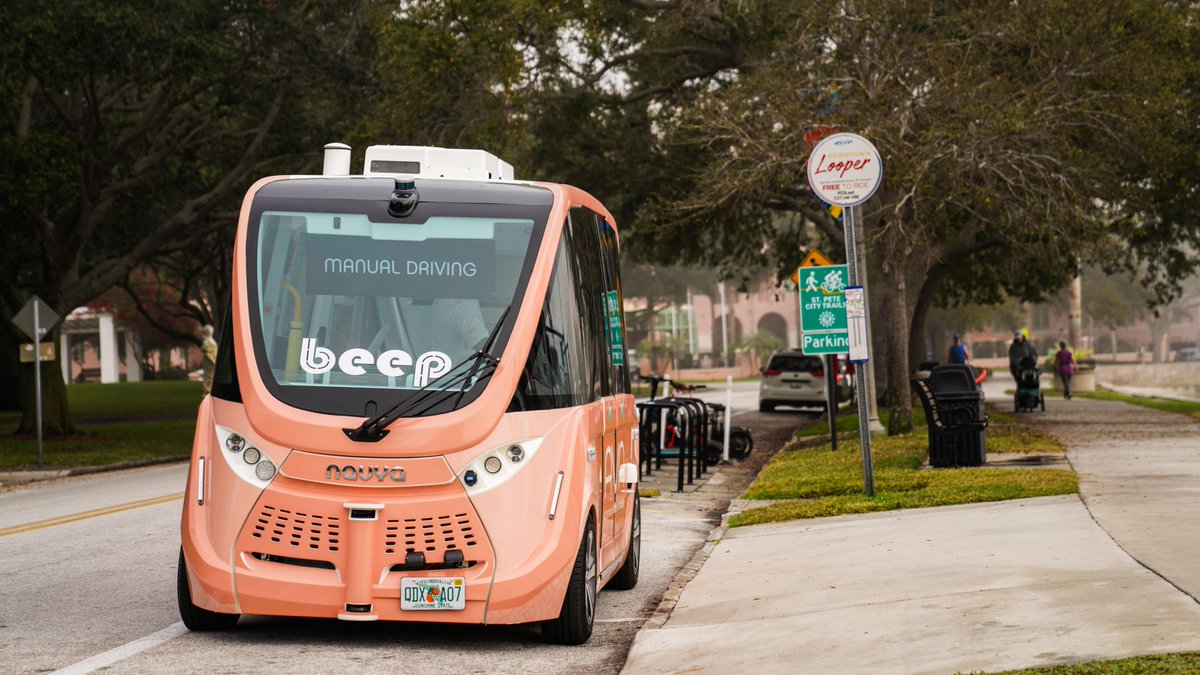 RidePSTA's tweet photo. This Sunday, March 28 is the LAST day to #ExperienceAVA in downtown St. Pete!
Catch a ride on Pinellas County's first all-electric autonomous shuttle along Bayshore Drive this Wednesday through Sunday before she's gone. βοΈ π
AVA's schedule: https://t.co/uRUWCw46eF https://t.co/2yYQIMuBJ9