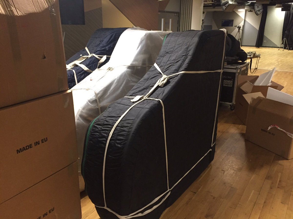 EthnoMuso's tweet photo. It’s #Steinway delivery (and selection) day for @sheffielduni!! The stuff of dreams! https://t.co/6xNGB18sXD