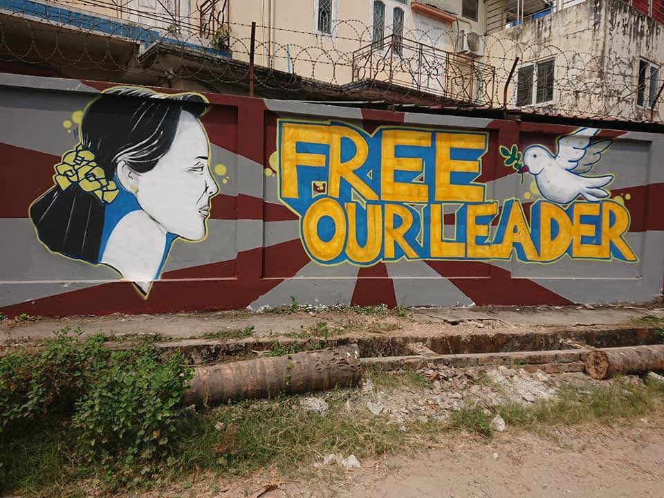 yunn1820's tweet photo. Spring Revolution graffiti arts by youths of ThinGanGyun township, Yangon.
KEEP ON MOBILE INTERNET
#WhatsHappeningInMyanmar
#Mar23Coup https://t.co/zOmXYqRiUl