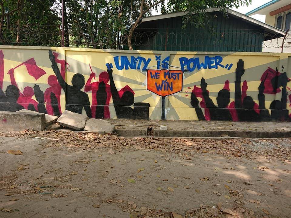 yunn1820's tweet photo. Spring Revolution graffiti arts by youths of ThinGanGyun township, Yangon.
KEEP ON MOBILE INTERNET
#WhatsHappeningInMyanmar
#Mar23Coup https://t.co/zOmXYqRiUl