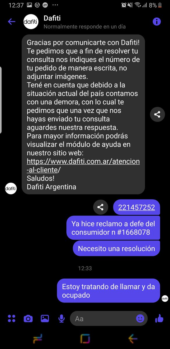 Sweet__Nanuu's tweet photo. @Dafiti_Arg indignante¡ no te responden, leen los mensajes y los ignoran.... https://t.co/yYQd6vAnMW
