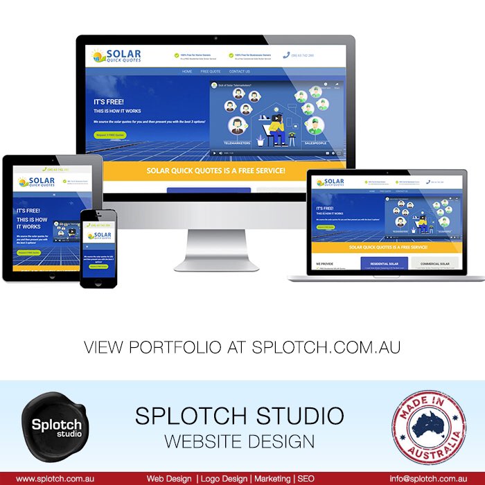 splotchstudio's tweet photo. New website launched for Solar Quick Quotes #webdesign #webdesigner #solar #byford #perth https://t.co/zFOb1DdF3f